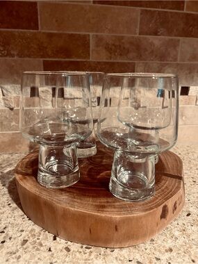 Libbey Clear Vintage Accent Steiner Beer Stout Glasses (4)
Hollow Stem